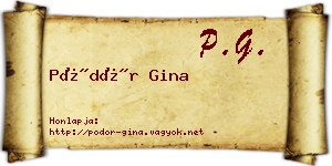 Pödör Gina névjegykártya